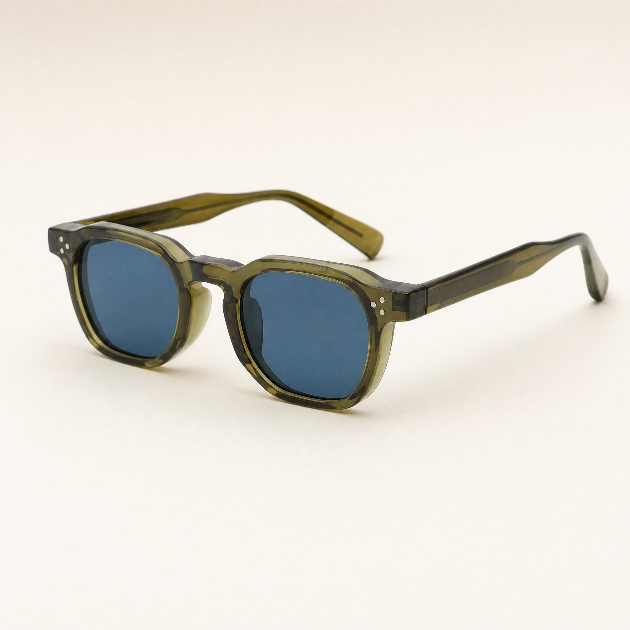 Retro Punk polarizadas hombre gafas de sol cuadradas