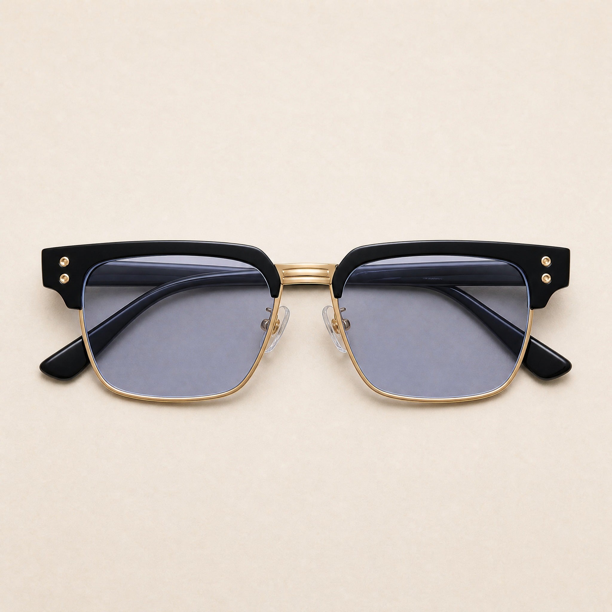 Gafas de Lectura Vintage Semi-Rimless Montura Retro con - flat